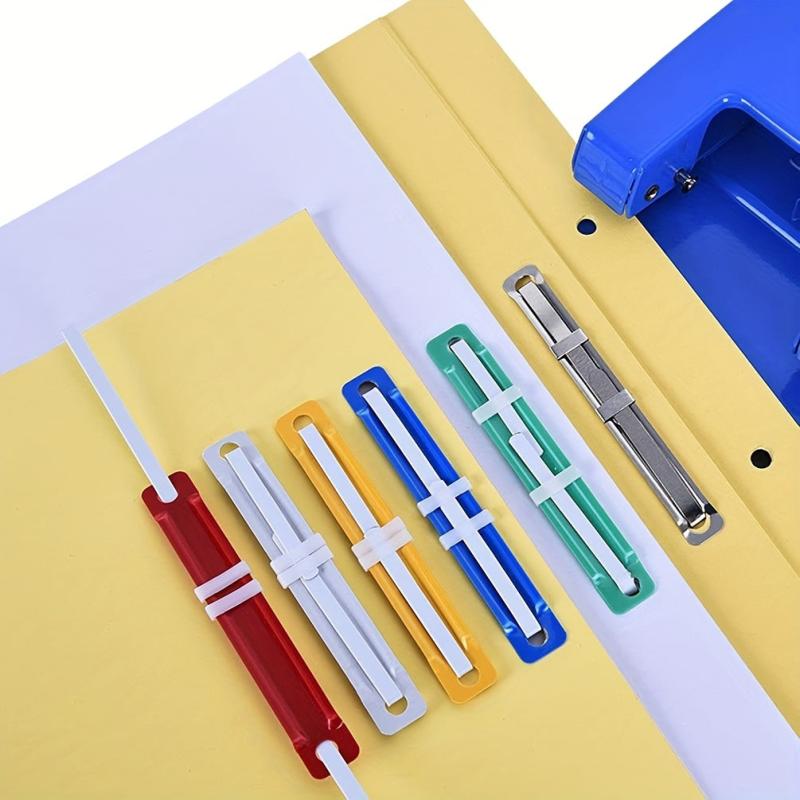 50pcs Plastic Document Fasteners 2 hole Paper Fasteners Mixed Colors