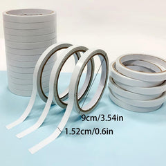 10pcs 0.6 Inch Wide Double Sided Office Tape for Robust Adhesion