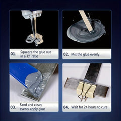 100G Metal Repair Glue, Water Gutter Waterproof Sticky Iron Metal