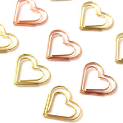 10pcs Colorful Love Paper Clip Office Stationery Metal Cartoon Bookmark