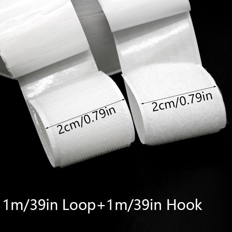 39in Adhesive Hook & Loop Fastener Tape DIY Sewing Curtain Adhesive 16 20 38