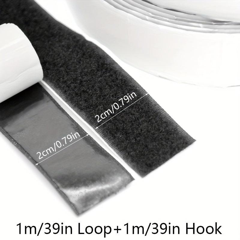39in Adhesive Hook & Loop Fastener Tape DIY Sewing Curtain Adhesive 16 20 38