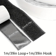 39in Adhesive Hook & Loop Fastener Tape DIY Sewing Curtain Adhesive 16 20 38