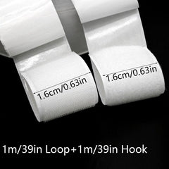 39in Adhesive Hook & Loop Fastener Tape DIY Sewing Curtain Adhesive 16 20 38