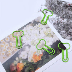 10pcs Green Paper Clips for Fun Office Supplies School