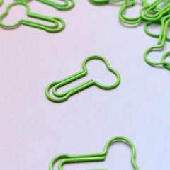 10pcs Green Paper Clips for Fun Office Supplies School