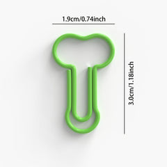 10pcs Green Paper Clips for Fun Office Supplies School