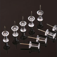 200pcs Transparent Small Push Pin For Wall Bulletin Board