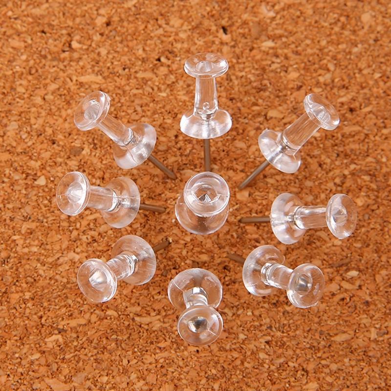 200pcs Transparent Small Push Pin For Wall Bulletin Board