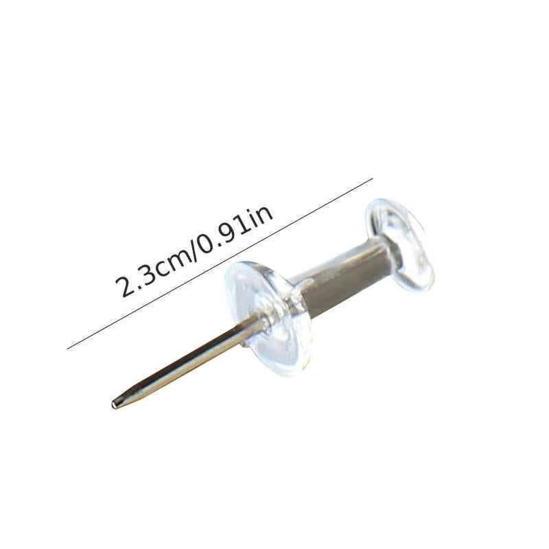 200pcs Transparent Small Push Pin For Wall Bulletin Board