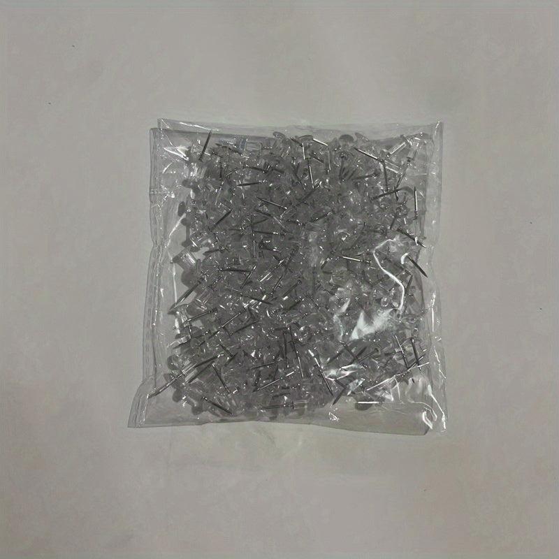 200pcs Transparent Small Push Pin For Wall Bulletin Board