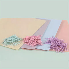 600 Non Skid Paper Clips 3 Colors Office School Personal Daily DIY Standard Size