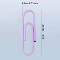 600 Non Skid Paper Clips 3 Colors Office School Personal Daily DIY Standard Size