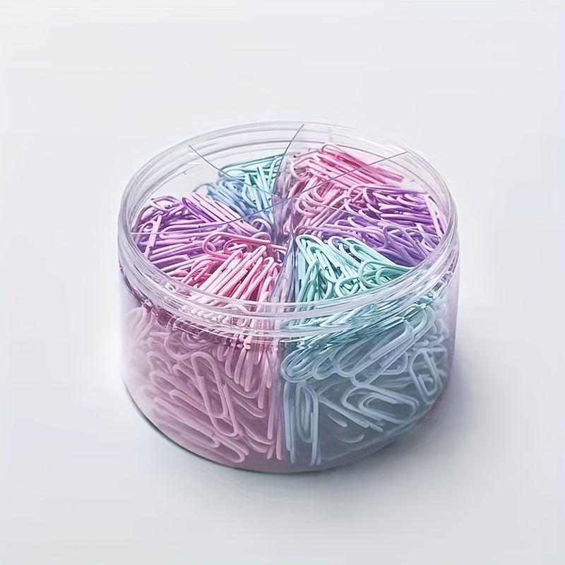 600 Non Skid Paper Clips 3 Colors Office School Personal Daily DIY Standard Size