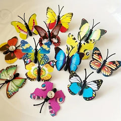 20pcs 3D Simulated Butterfly Push Pin Creative Decorative Flower Cork Board Pin