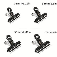6pcs Stainless Steel Paperclips Assorted Sizes Silvery Metal