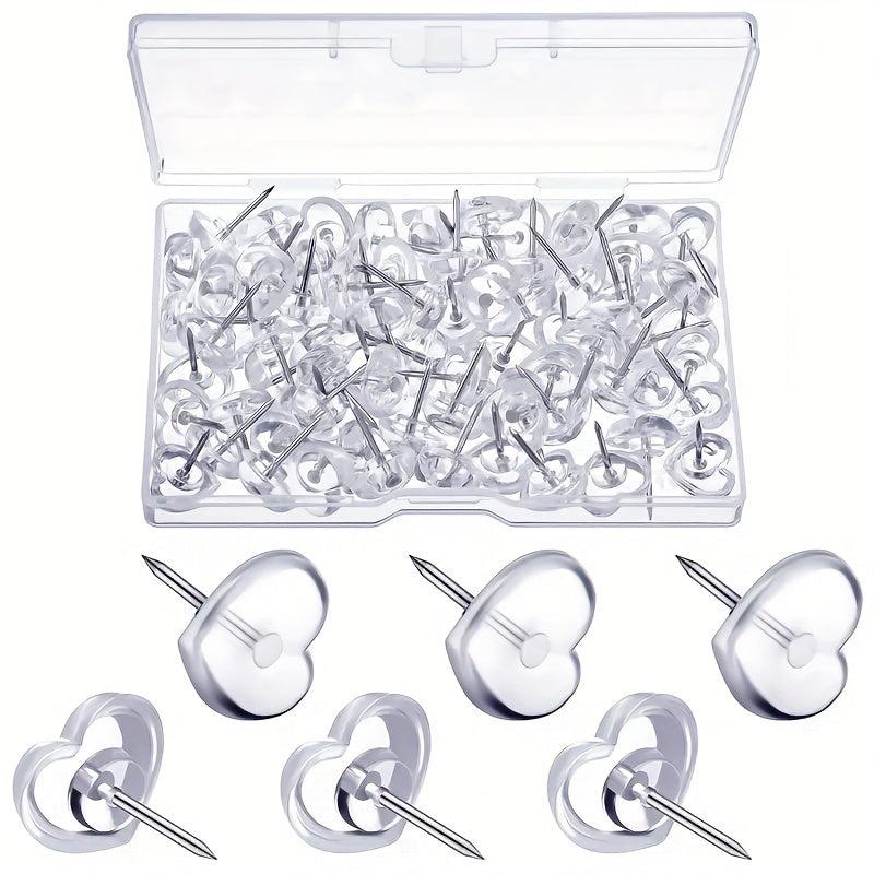 50pcs Plastic Head Cork Board Hook Nails for Photo Wall Bulletin Board