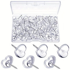 50pcs Plastic Head Cork Board Hook Nails for Photo Wall Bulletin Board