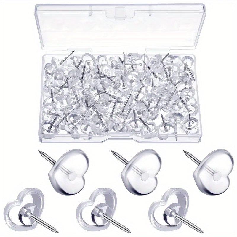 50pcs Plastic Head Cork Board Hook Nails for Photo Wall Bulletin Board