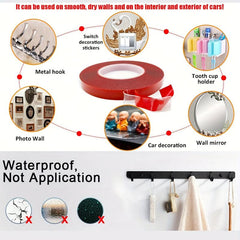 Non marking Double Sided Transparent Tape Red 1