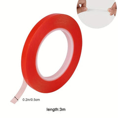 Non marking Double Sided Transparent Tape Red 1