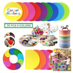 36pcs 9 Colors Carpet Markers for Classroom Teachers