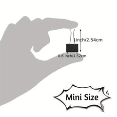 120 Pack Mini Binder Clips 15mm Small Paper Clips for Office School Business