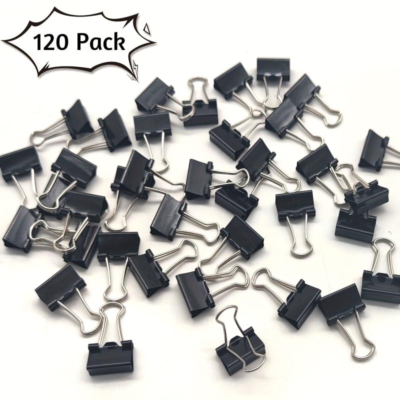120 Pack Mini Binder Clips 15mm Small Paper Clips for Office School Business