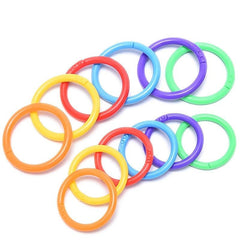 50pcs 1/2in 2/3in Plastic Binder Rings for Organization