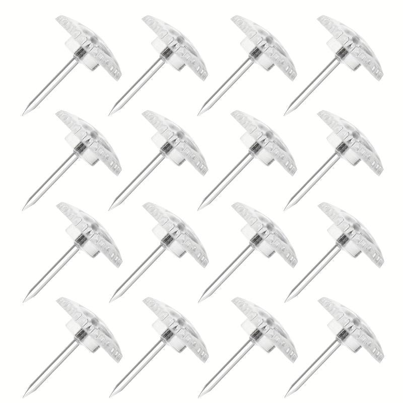 100pcs Clear Push Pins Steel Point Plastic Heads School Office Supplies