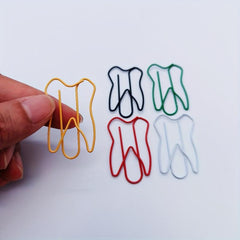 20pcs Mixed Teeth Paper Clips Dental Bookmarks Pins