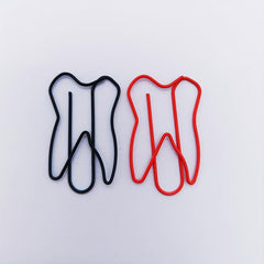 20pcs Mixed Teeth Paper Clips Dental Bookmarks Pins