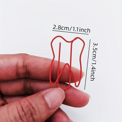 20pcs Mixed Teeth Paper Clips Dental Bookmarks Pins