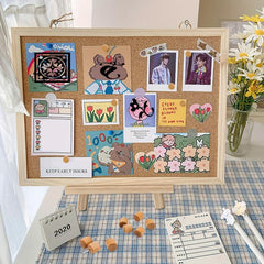 50pcs Wooden Push Pins Brown Wood Thumb Tacks Box Decorative for Bulletin Board