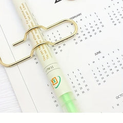 6pcs Paper Clips Metal Pen Holders Pin Clip