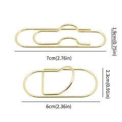 6pcs Paper Clips Metal Pen Holders Pin Clip