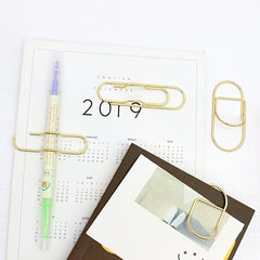 6pcs Paper Clips Metal Pen Holders Pin Clip
