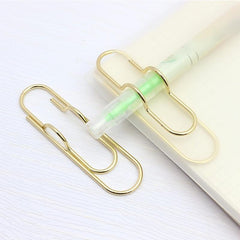 6pcs Paper Clips Metal Pen Holders Pin Clip