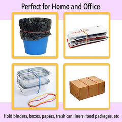 120pcs Large Rubber Bands, Various Colors, Elastic Bands for Office Files