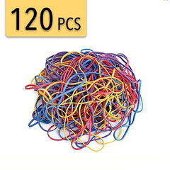 120pcs Large Rubber Bands, Various Colors, Elastic Bands for Office Files