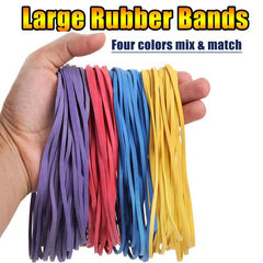 120pcs Large Rubber Bands, Various Colors, Elastic Bands for Office Files