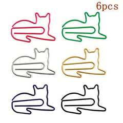 Multicolor Cat Paper Clip Office Supplies Binder Bookmark Memo Planner Clip