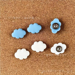 10pcs Cloud Shape Push Pins Decorative Flat Head Racer Pins