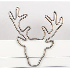10pcs Christmas Deer Paper Clip Metal Bag Plastic Animal Pin