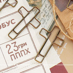 20pc Cross Paper Clips with Plastic Box Desk Organizers