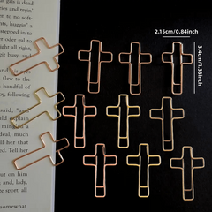 20pc Cross Paper Clips with Plastic Box Desk Organizers