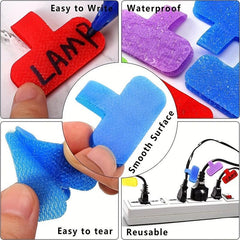 32pcs Multicolor Wire Label Nylon Writable Oval Cable Label for Cable Management