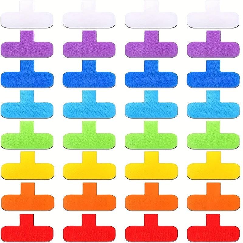 32pcs Multicolor Wire Label Nylon Writable Oval Cable Label for Cable Management
