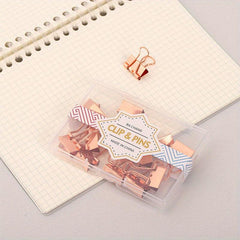 19mm Rose Long Tail Clip Metal Small Clip Hand Account Binding Test Paper Clippi