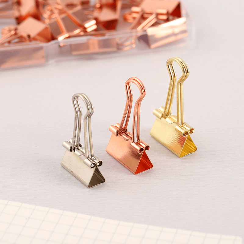 19mm Rose Long Tail Clip Metal Small Clip Hand Account Binding Test Paper Clippi
